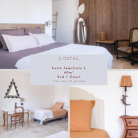 L'Ostal - Bed & Breakfast - Chambres Et Suites De 25 A 40M2 - Spa Saint-Hilaire-d'Ozilhan Экстерьер фото