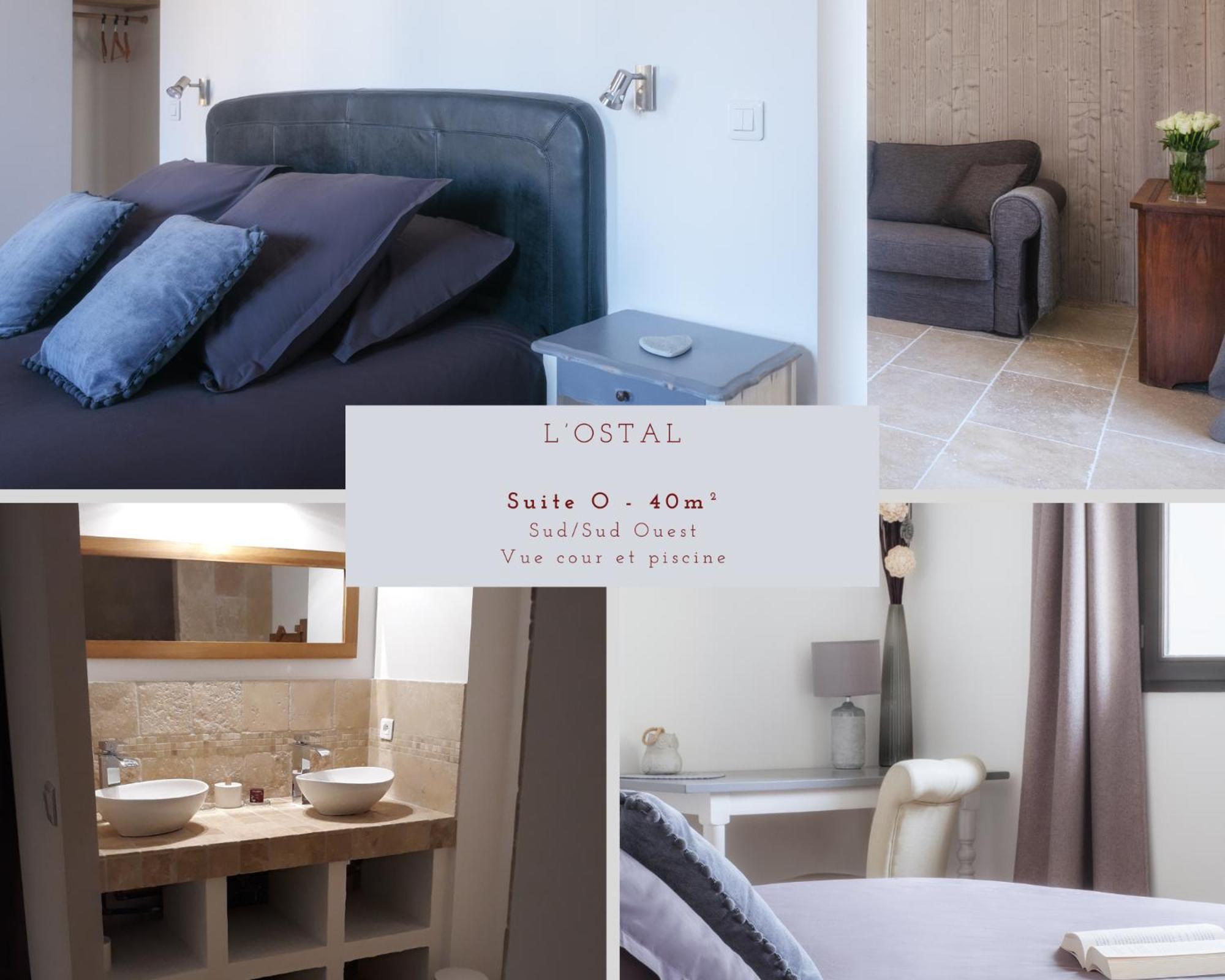 L'Ostal - Bed & Breakfast - Chambres Et Suites De 25 A 40M2 - Spa Saint-Hilaire-d'Ozilhan Экстерьер фото